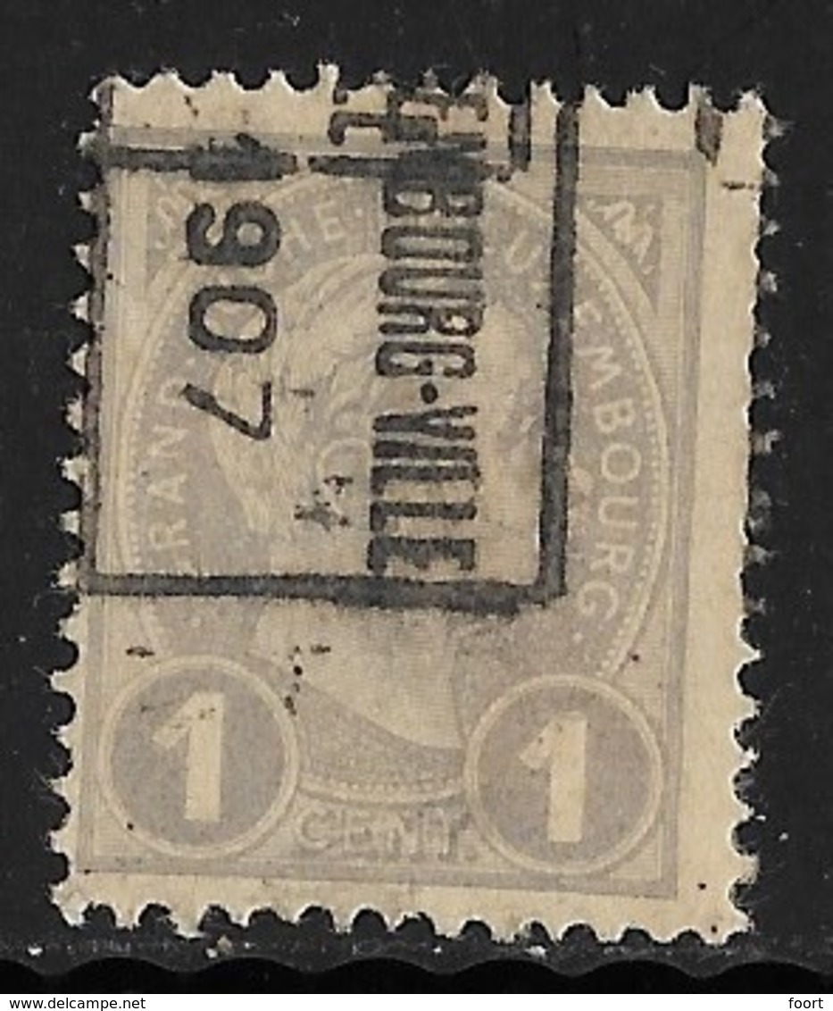 Luxembourg 1907  Prifix Nr. 33B - Preobliterati