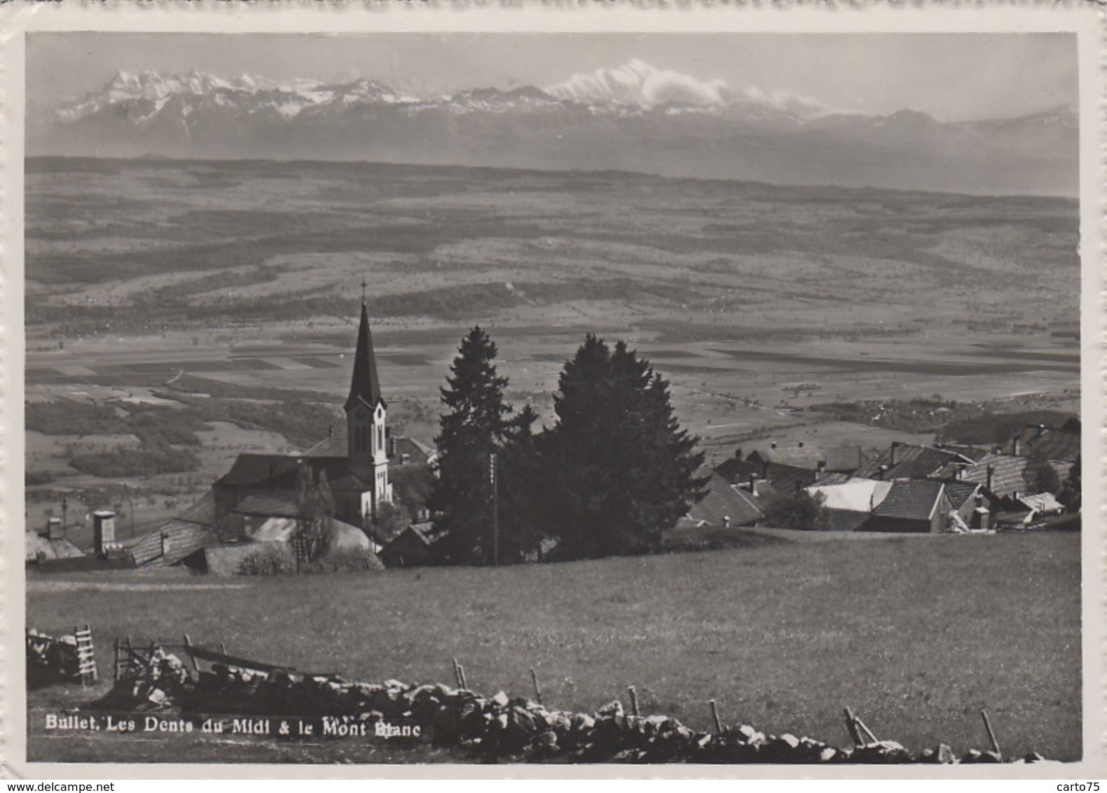 Suisse - Bullet - Vue Du Village - Dents Du Midi Et Mont-Blanc - Bullet