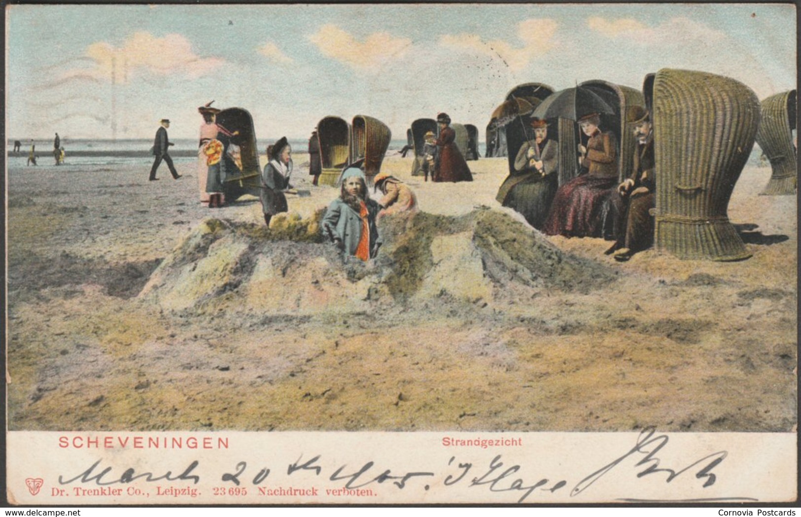 Strandgezicht, Scheveningen, 1905 - Dr Trenkler Briefkaart - Scheveningen