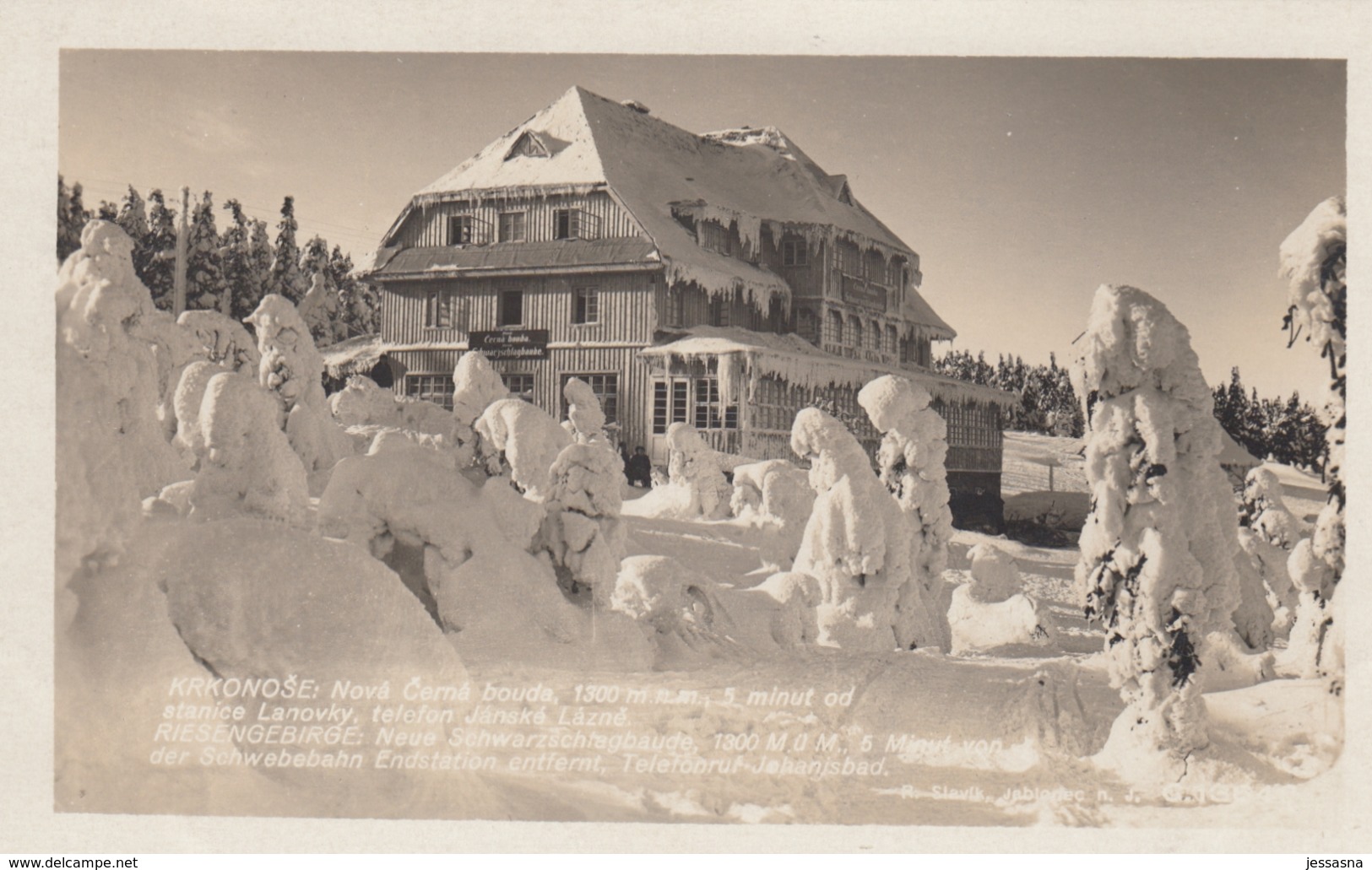 AK - Tschechien - Riesengebirge - Neue Schwarzschtagbaude Im Winterkleid - 1930 - Tschechische Republik