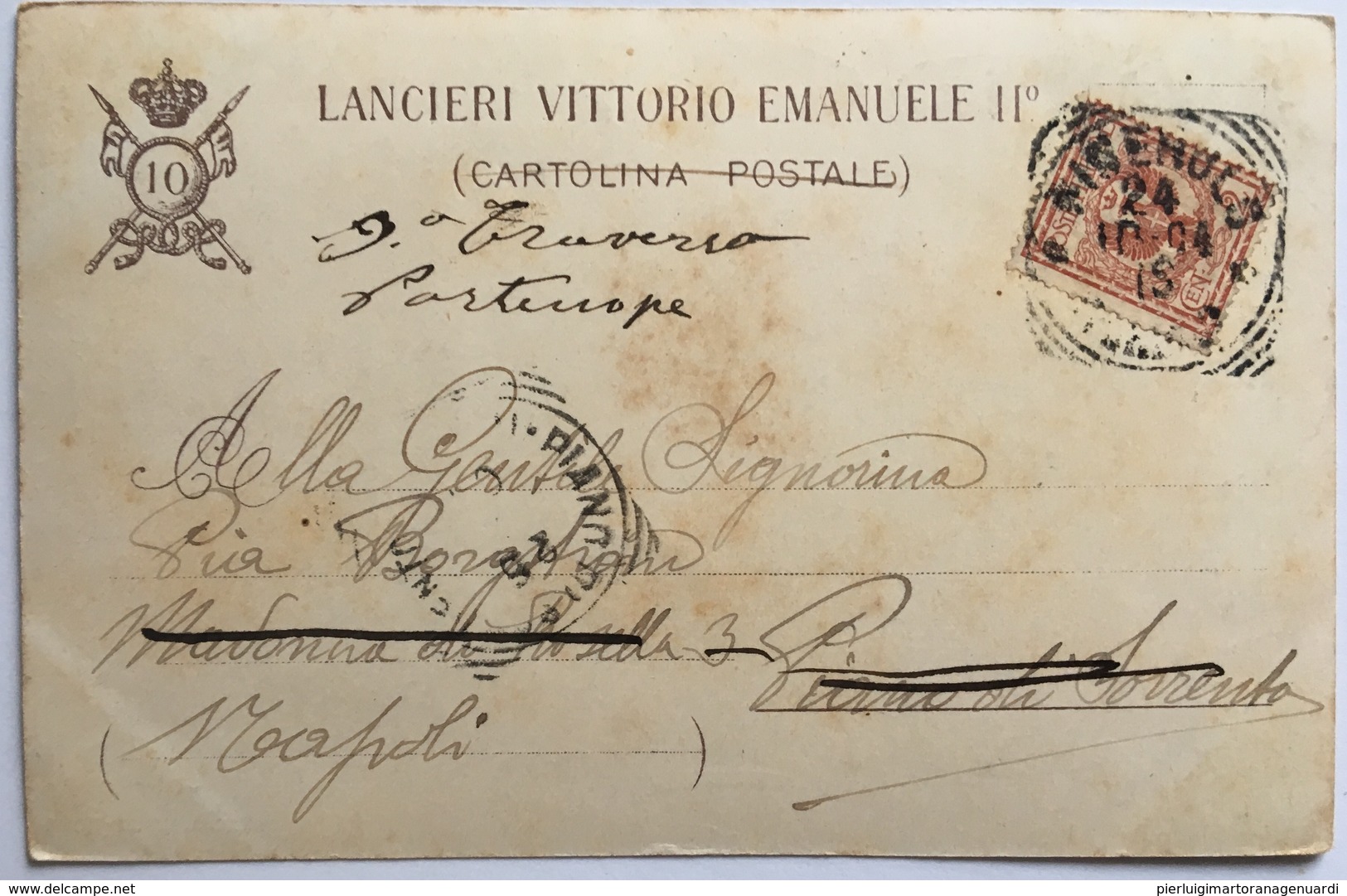 V 60100 - 10° Reggimento Lancieri Vittorio Emanuele II -L ' Italia Deve Essere Non Solo Rispettata Ma Anche Temuta - Reggimenti