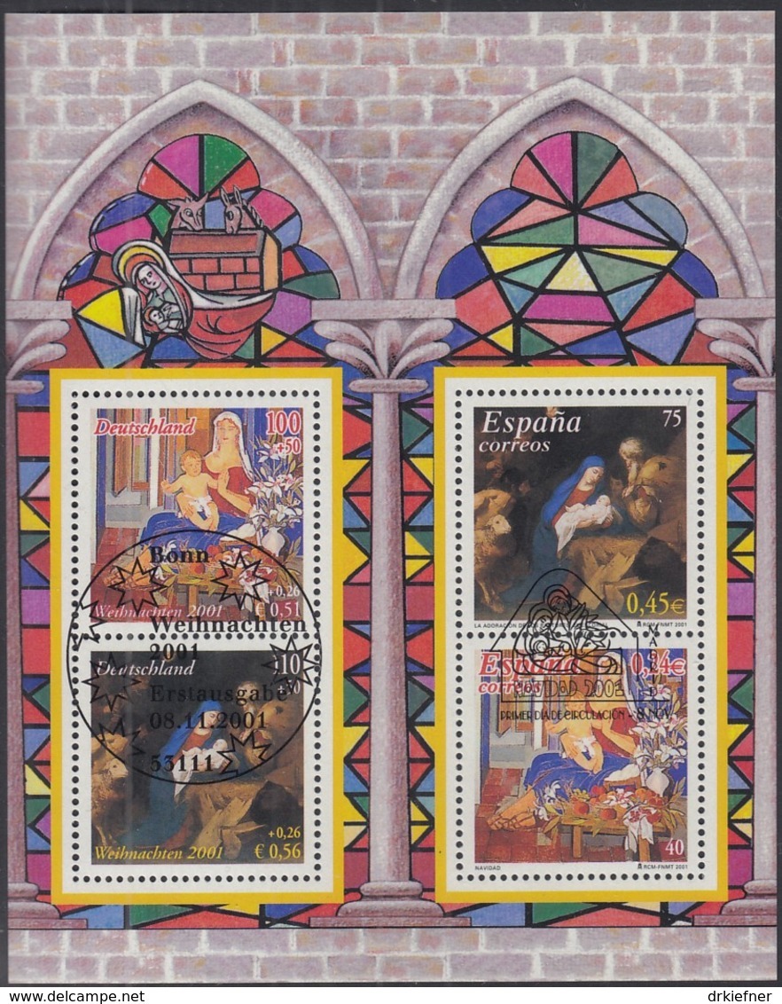 BRD BLock 56, Gestempelt, Weihnachten 2001 - Other & Unclassified