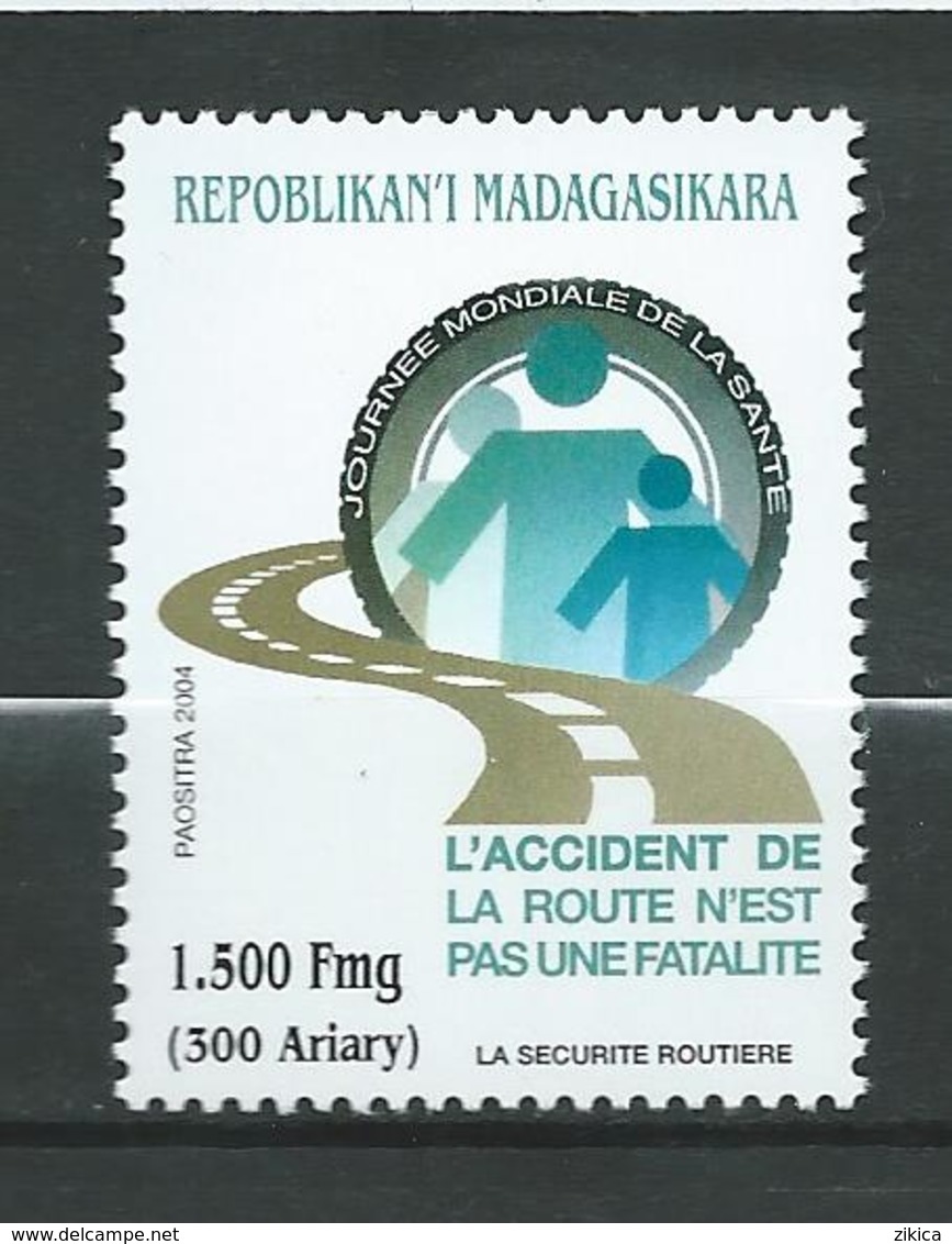 Madagascar. Madagasikara. 2004 World Health Day.TRAFFIC SAFETY, CHILD.MNH NEUF - Madagaskar (1960-...)