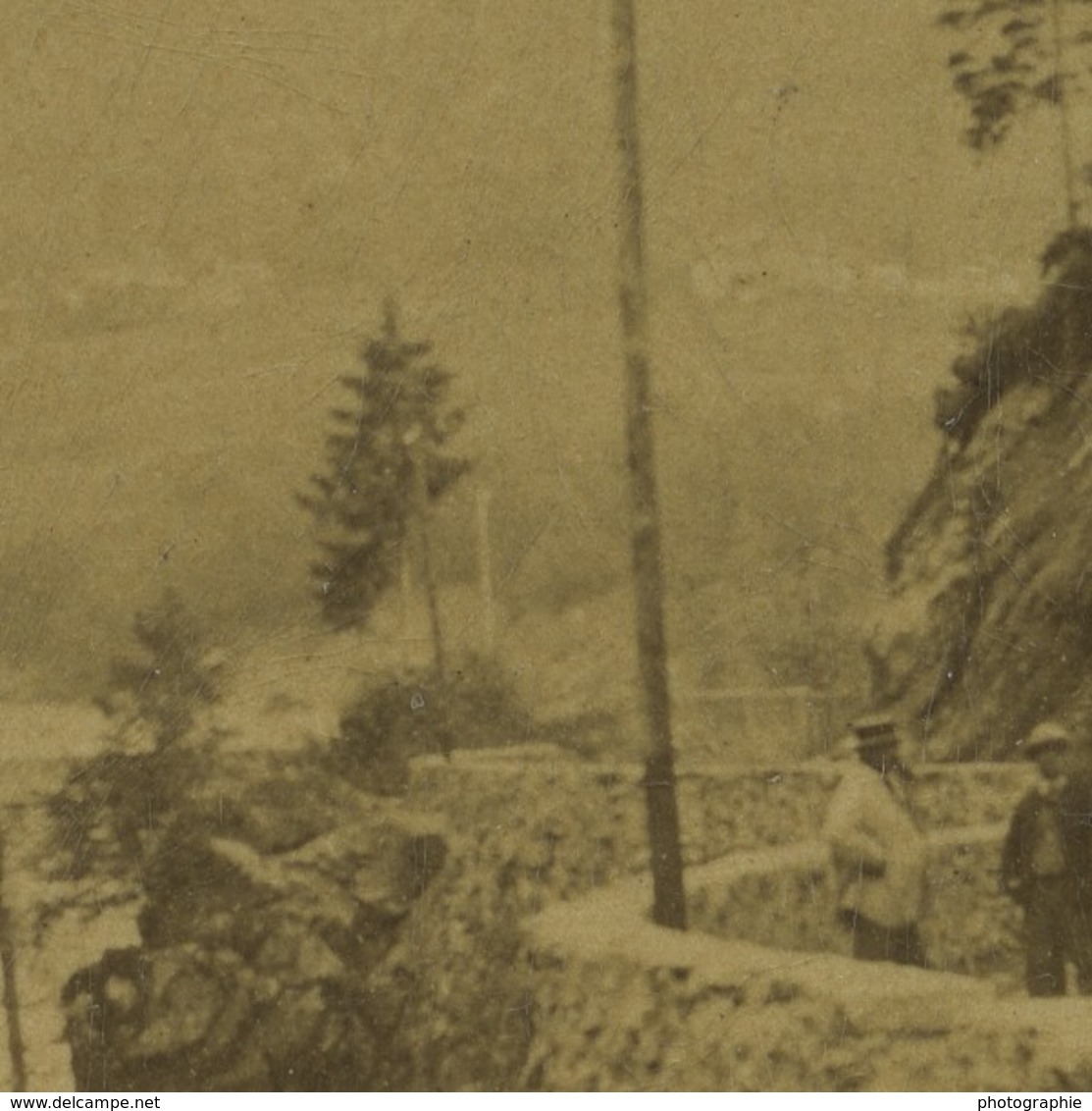 France Route De Chamonix Pont Ste Marie Ancienne Photo Stereo Jullien 1880 - Stereo-Photographie