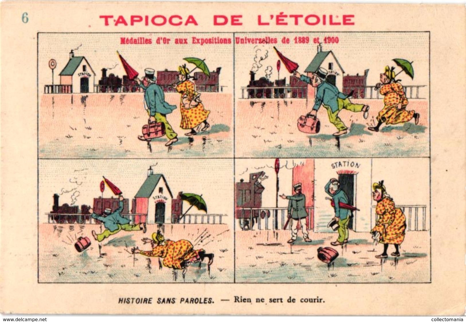 B.D. 19 Cartes Litho Chromos TRES ANCIENS C1890, Comme Bandes Dessinés, Publicitaires Tapioca;  COURBE ROUZET - Autres & Non Classés