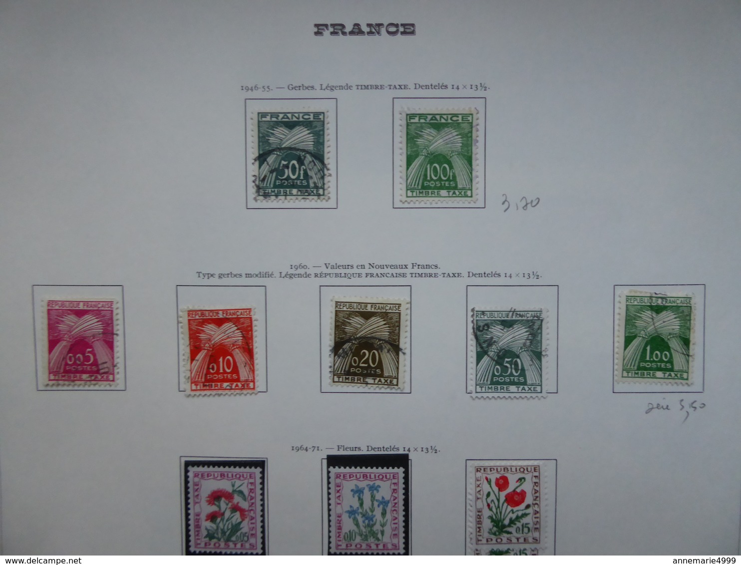 FRANCE Timbres taxe Très bel ensemble entre les numéros 28 et 100 Cote plus de 500 €