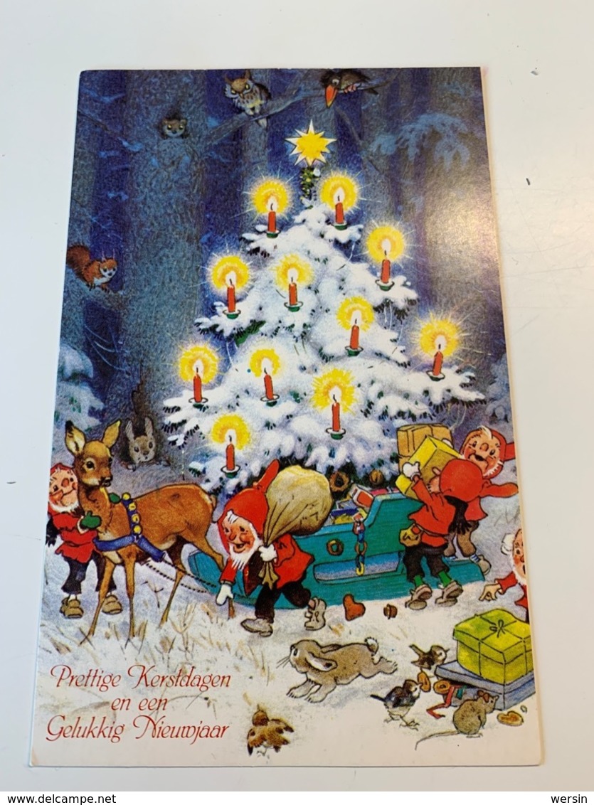 Lot De 9 Cartes Postales Nains, Lutins, Gnomes " Prettige Kerstdagen En Gelukkig Nieuwjaar" - Fairy Tales, Popular Stories & Legends