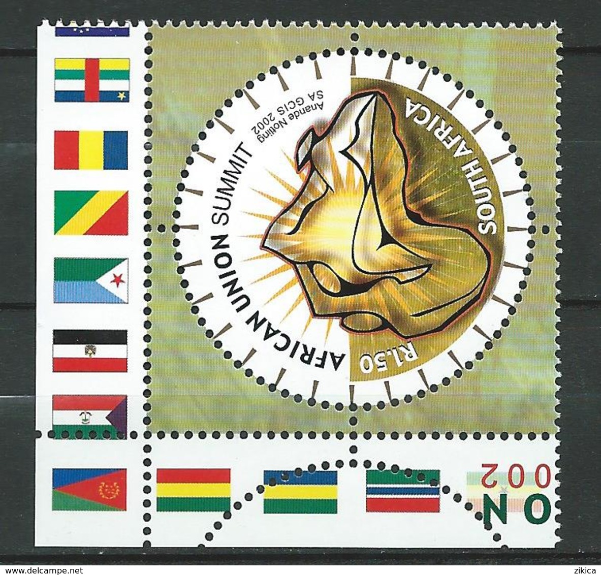 Africa South Africa 2002 The 1st African Union Summit, Durban. MNH - Ungebraucht