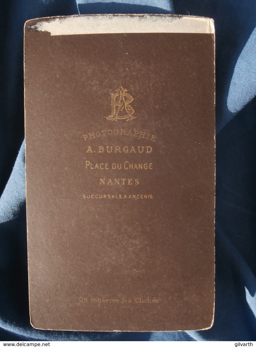 Photo CDV  Bargaud à Nantes  Portrait Homme (Mr Mocquard)  CA 1890 - L481F - Ancianas (antes De 1900)