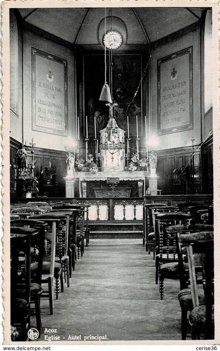 Acoz Eglise - Autel Principal Circulée En 1951 - Gerpinnes