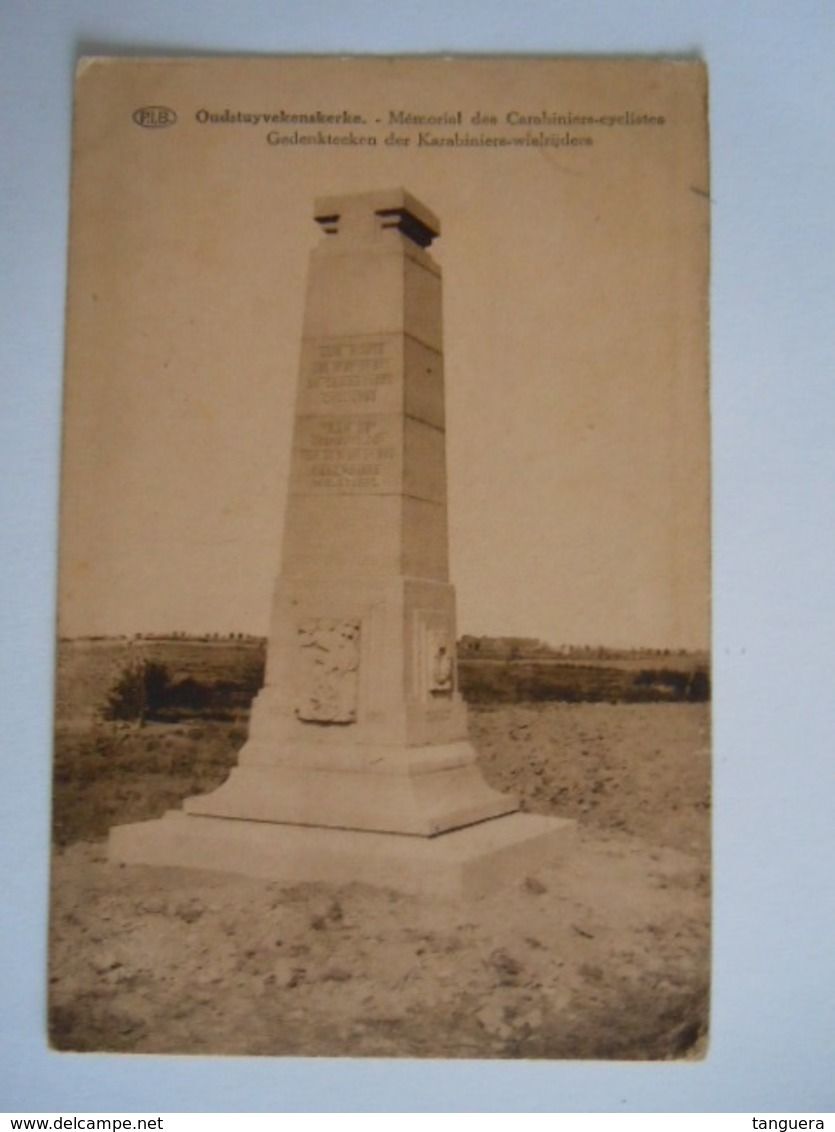 Oudstuyvekenskerke Oud-Stuivekenskerke Mémorial Des Carabiniers-cyclistes Gedenkteeken Der Karabiniers-wielrijders 1914 - Diksmuide