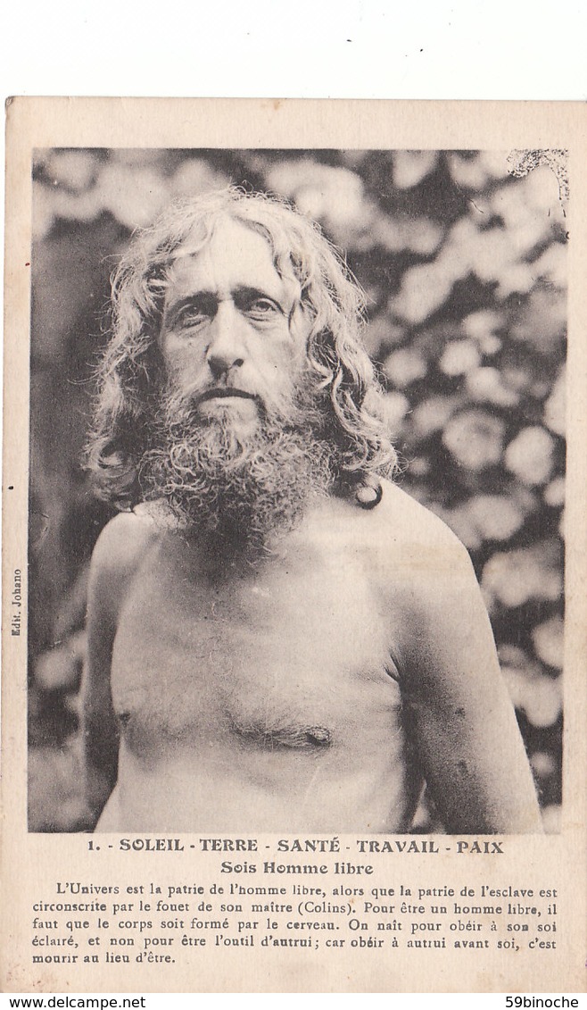 Anarchie. Milieu Libre De Bascons. Portrait Jean Labat Dit Cazenave Ou "Jésus Christ". Libertaire Végétarien. 7 Cartes. - Personnages