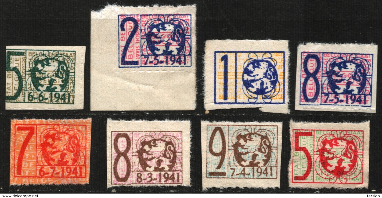 1941 1942 Belgique Belgium - LABEL / CINDERELLA / VIGNETTE Tax Member Stamp - Coat Of Arms / Lion - Other & Unclassified