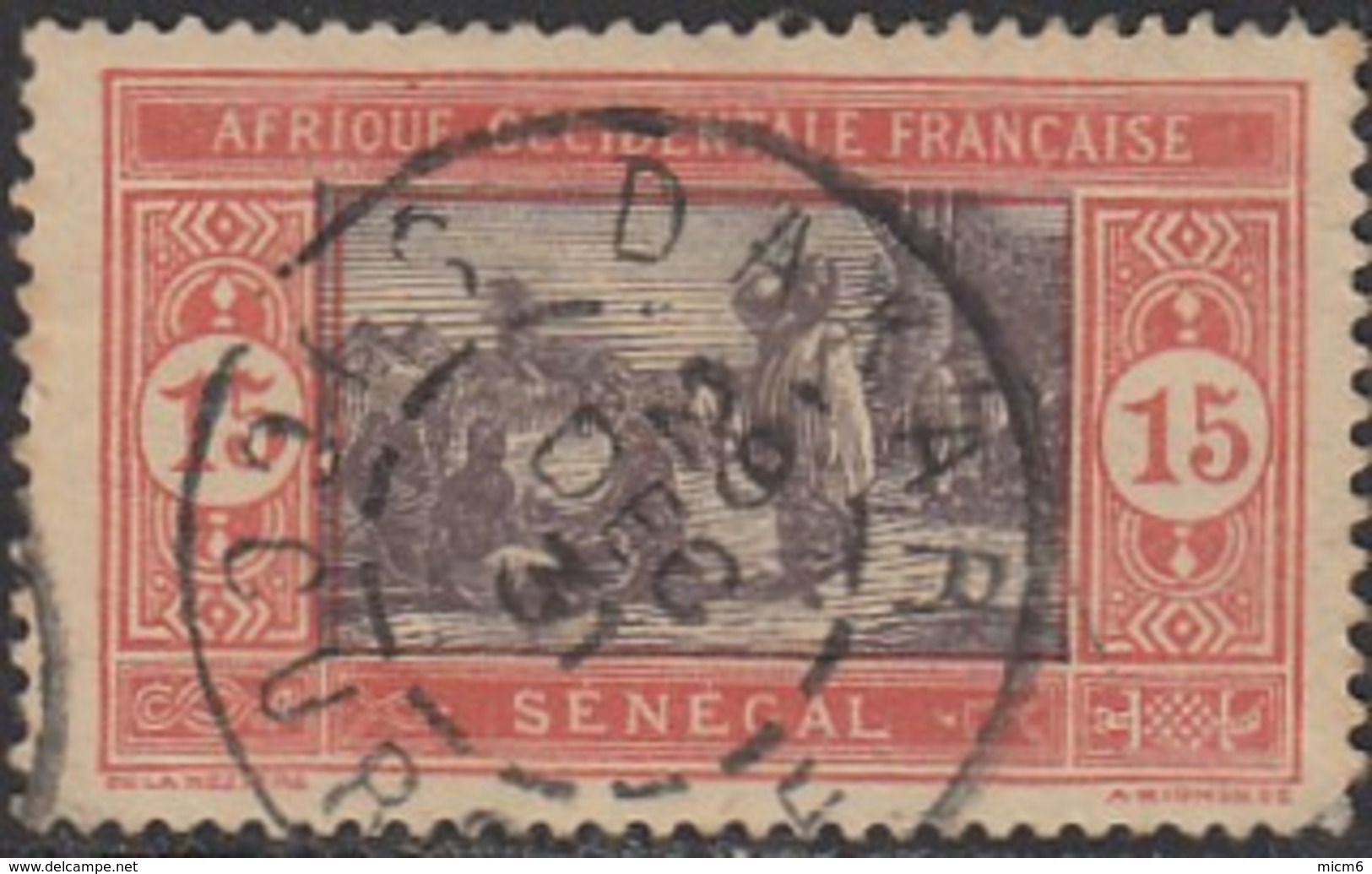 Sénégal 1912-1944 - Dakar / Succursale Sur N° 58 (YT) N° 71 (AM). Oblitération. - Usati