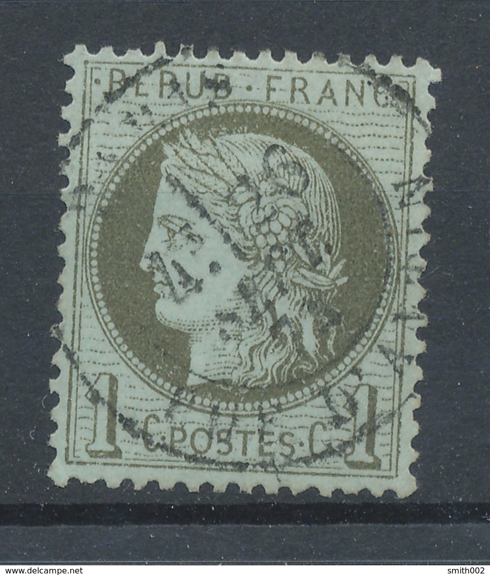 FRANCE - 1871/75, Ceres, Yt 50, 1c, Oblitére - 1871-1875 Cérès