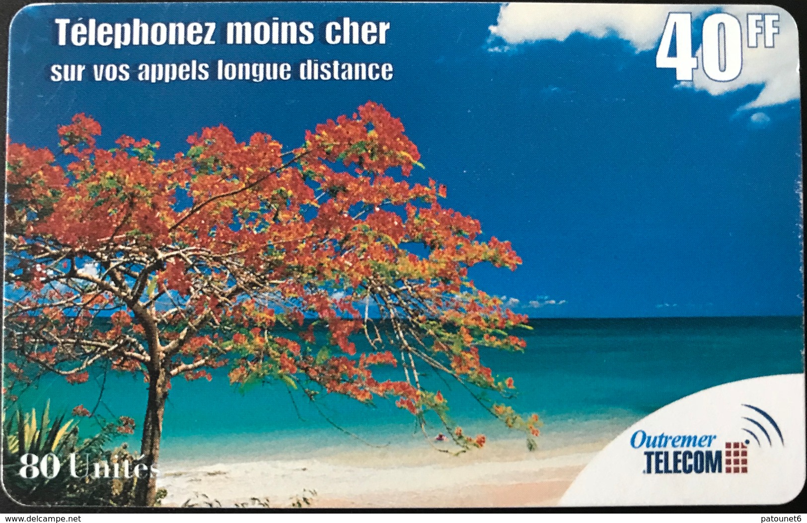 ANTILLES FRANCAISES - Prepaid - Outremer Telecom - 8 à HUIT - 40 FF - 80 Unités - Antilles (French)