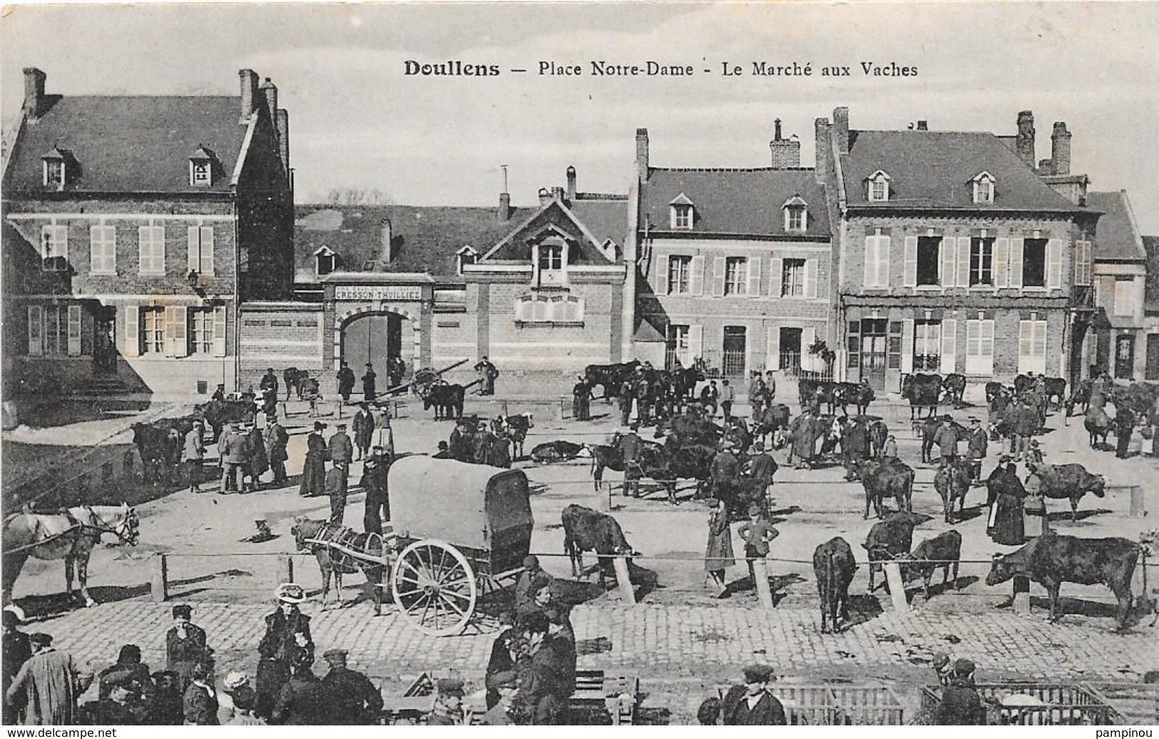 80 DOULLENS  - Place Notre Dame - Le Marché Aux Vaches - Doullens