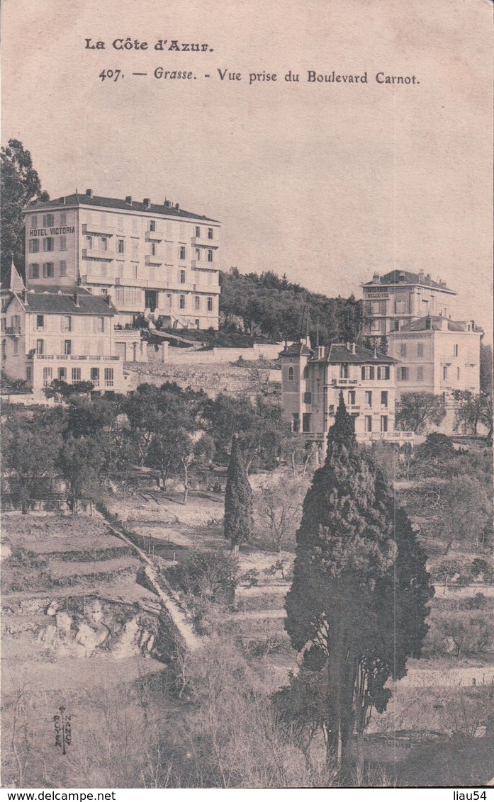 Grasse Vue Prise Du Boulevard Carnot - Grasse