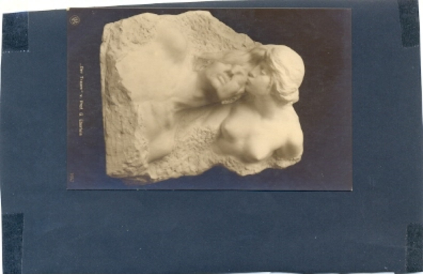 GERMANY BERLIN DER TRAUM V PROF G EBERLEIN PPC DECENT COUPLE MARBLE SCULPTURE - Other & Unclassified