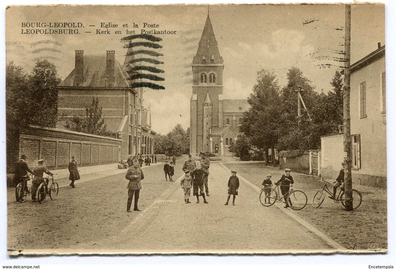 CPA - Carte Postale - Belgique - Bourg Léopold - Eglise Et La Poste - 1934 ( MF11291) - Leopoldsburg