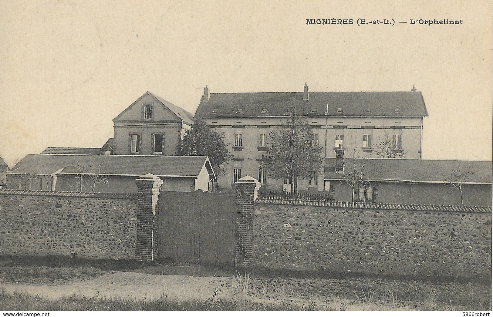 CARTE POSTALE ORIGINALE ANCIENNE : MIGNIERES L'ORPHELINAT EURE ET LOIR (28) - Autres & Non Classés