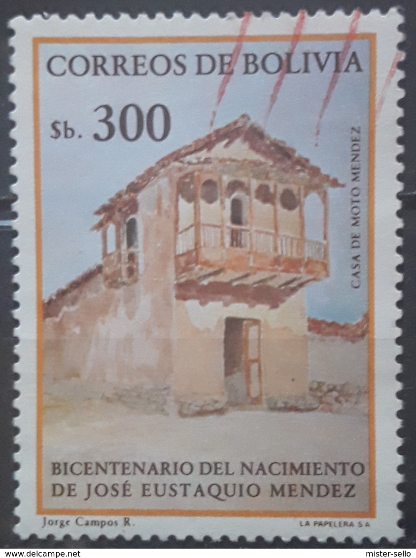 BOLIVIA 1984 Bicentenario Del Nacimiento De Jose Eustaquio Mendez. USADO - USED. - Bolivië