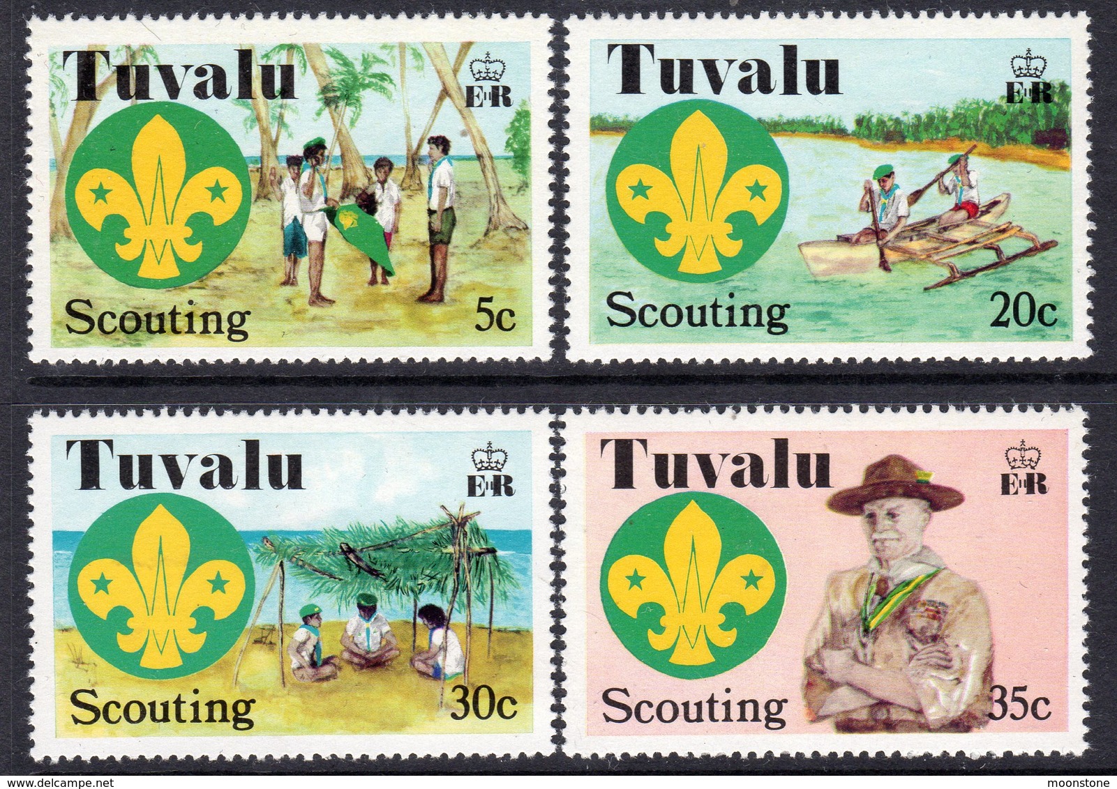 Tuvalu 1977 50th Anniversary Of Scouting Set Of 4, MNH, SG 73/6 (BP2) - Tuvalu