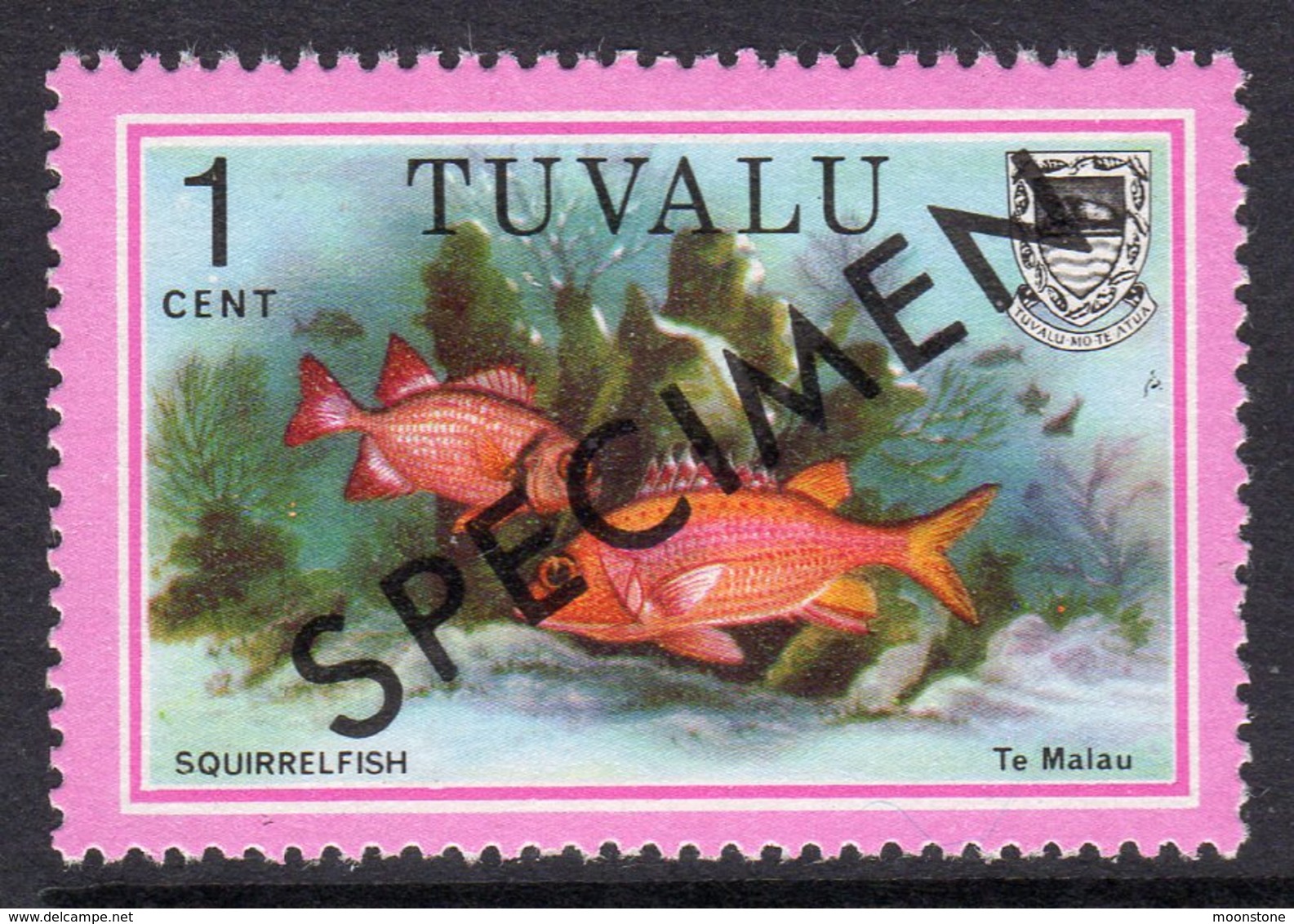 Tuvalu 1979-81 Fish Definitives 1c Squirrelfish Optd. Specimen, MNH, SG 105 (BP2) - Tuvalu