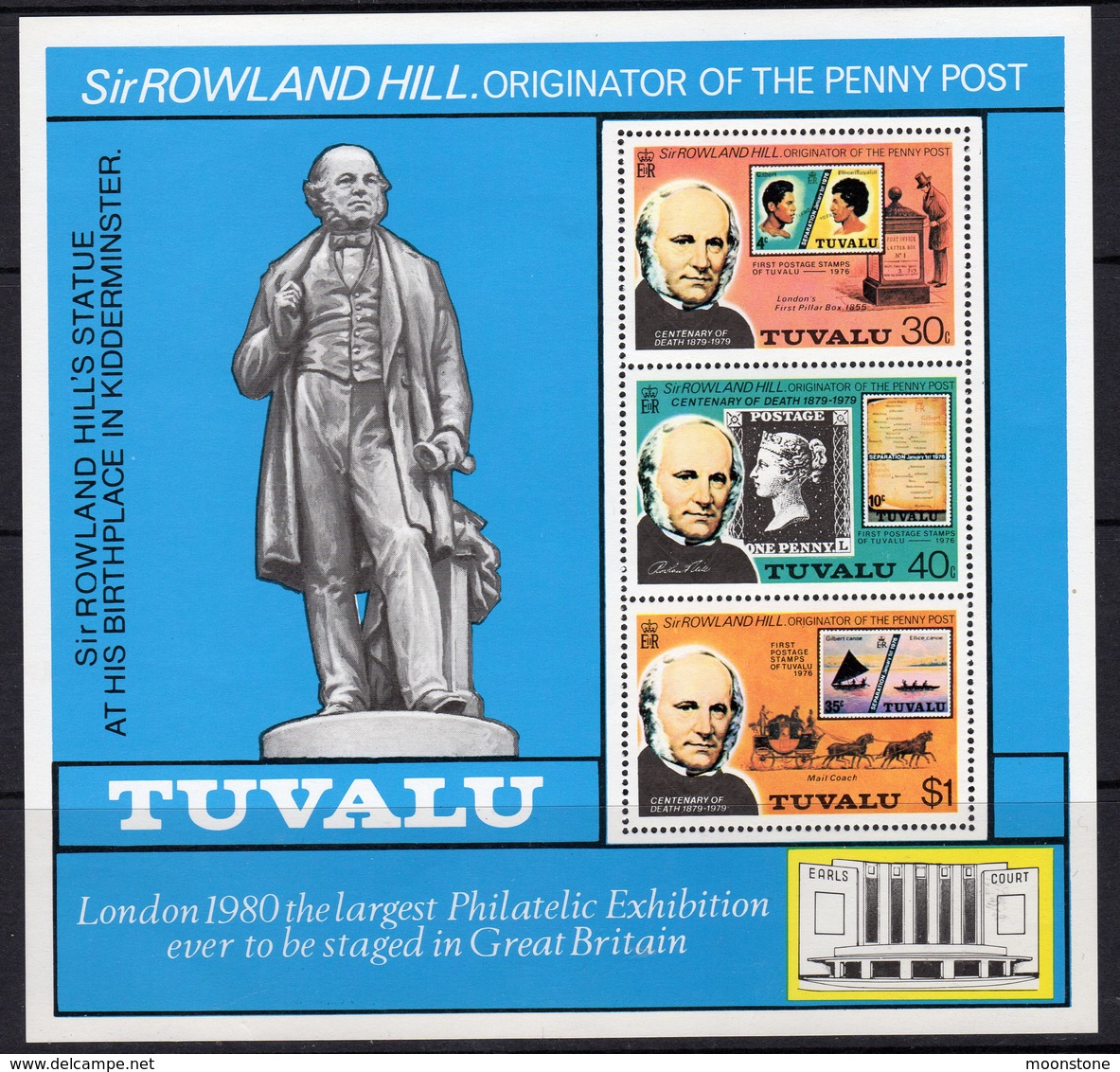 Tuvalu 1979 Rowland Hill Death Centenary MS, MNH, SG 134 (BP2) - Tuvalu