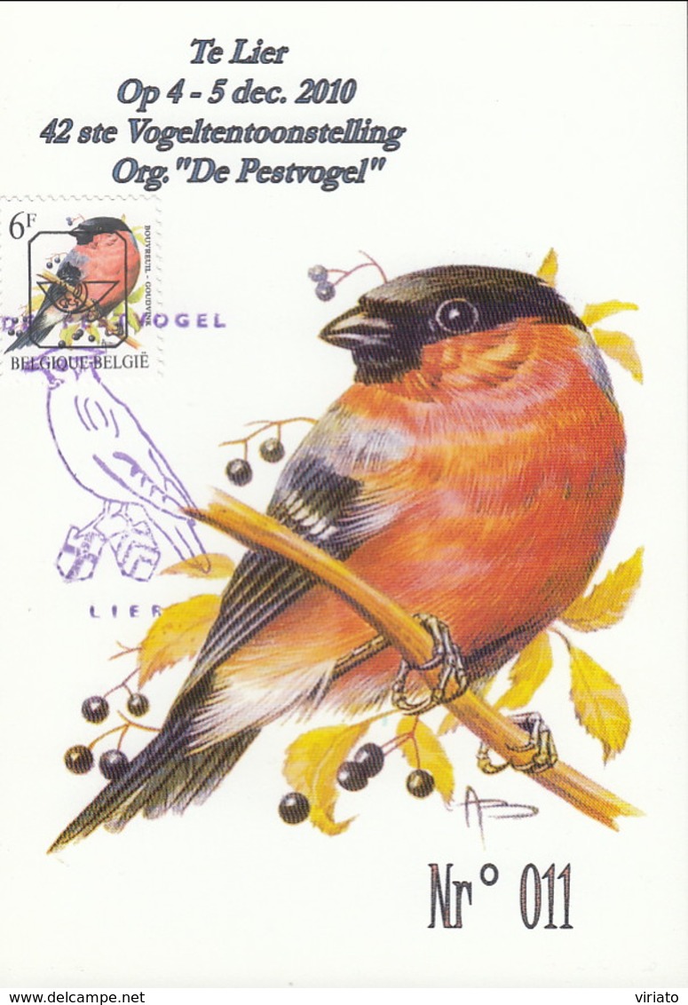 Doc 170 - CM Nrº. 011: Te Lier:  12ste Vogeltentoonstelling "De Pestvogel" - 1985-.. Oiseaux (Buzin)