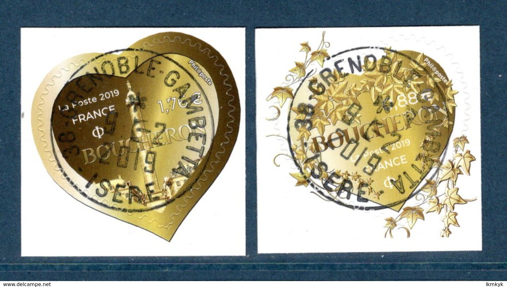 France 2019.Coeur Boucheron Adhésif.Cachet Rond.Gomme D'Origine - Used Stamps