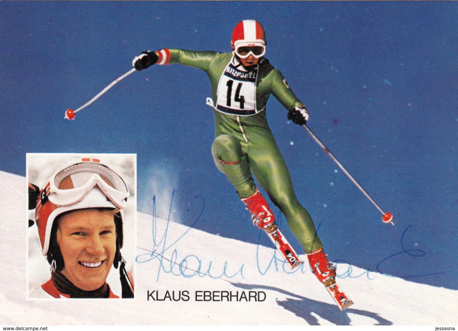 Autogrammkarte - Klaus EBERHARD- Signiert - Sport Invernali
