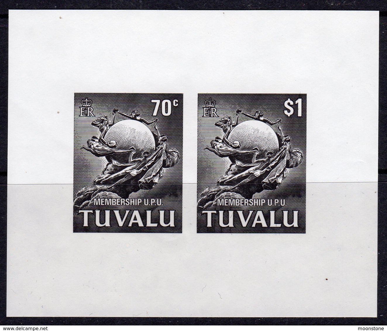 Tuvalu 1981 UPU Membership MS Black Print, MNH, SG 179 (BP2) - Tuvalu