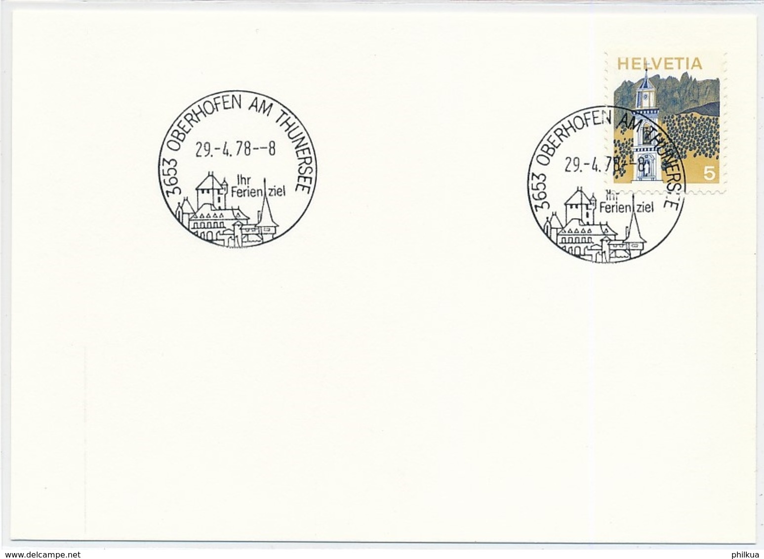 K689 - OBERHOFEN AM THUNDERSEE - Bern - Auf Neutraler Karte - Postmark Collection