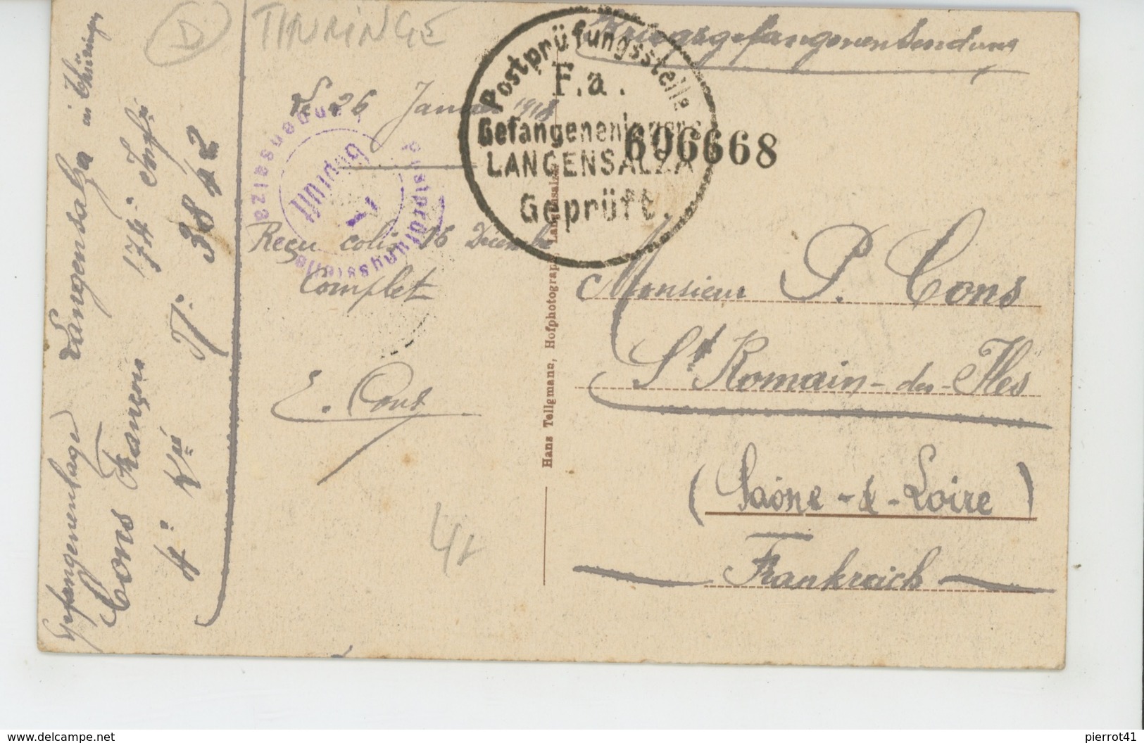 GUERRE 1914-18 - ALLEMAGNE - Camp De Prisonniers De BAD LANGENSALZA - Kriegsgefangenen Lager - LANGENSALZA - Bad Langensalza