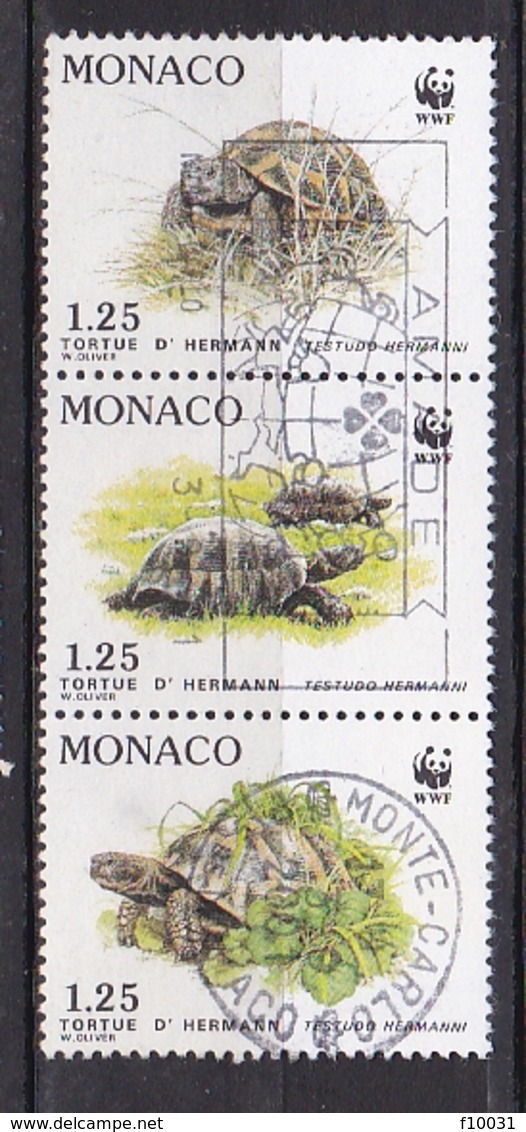 MONACO Timbre N° 1805° - 1806°  1807° "La Tortue" - Usados