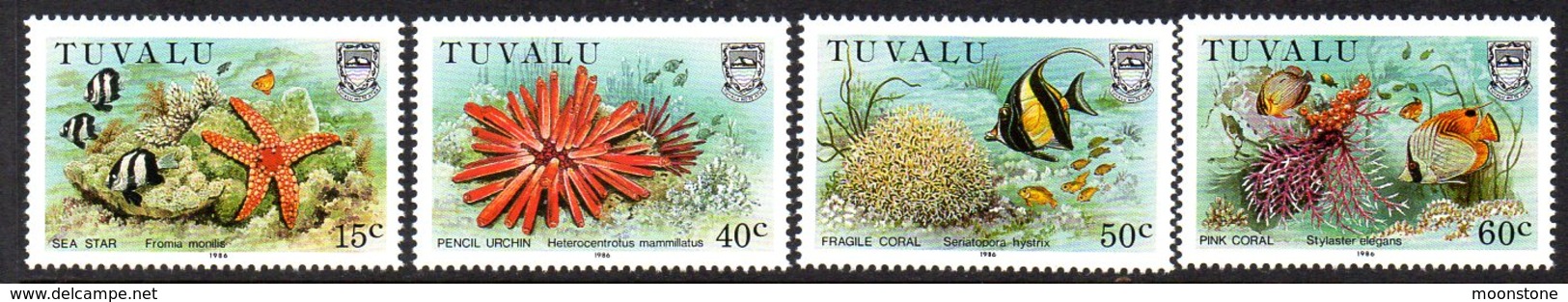 Tuvalu 1986 Coral Reef Life I Set Of 4, MNH, SG 437/40 (BP2) - Tuvalu