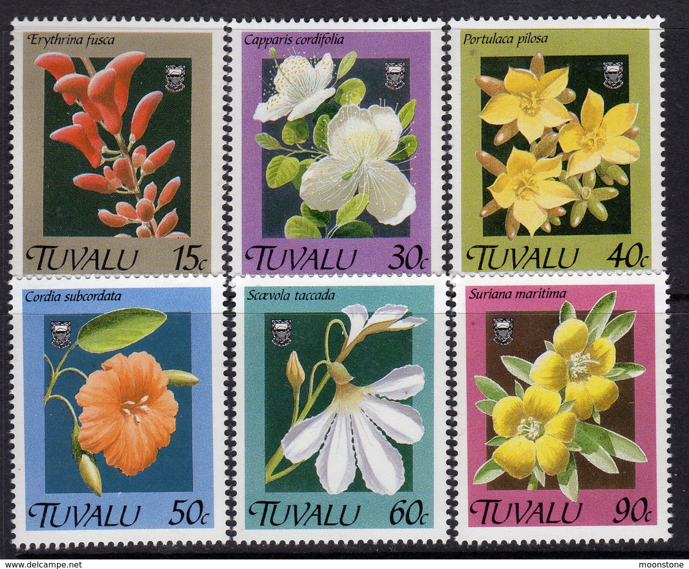 Tuvalu 1990 Flowers Set Of 6, MNH, SG 584/9 (BP2) - Tuvalu