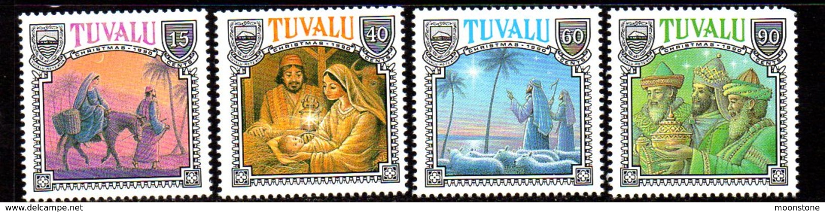 Tuvalu 1990 Christmas Set Of 4, MNH, SG 593/6 (BP2) - Tuvalu