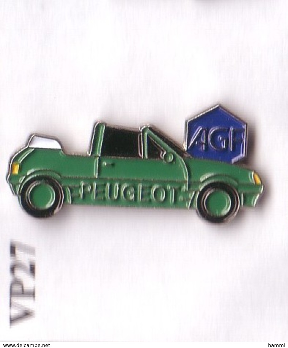 VP27 Pin's PEUGEOT AGF ASSURANCE 205 Cabriolet Achat Immédiat - Peugeot