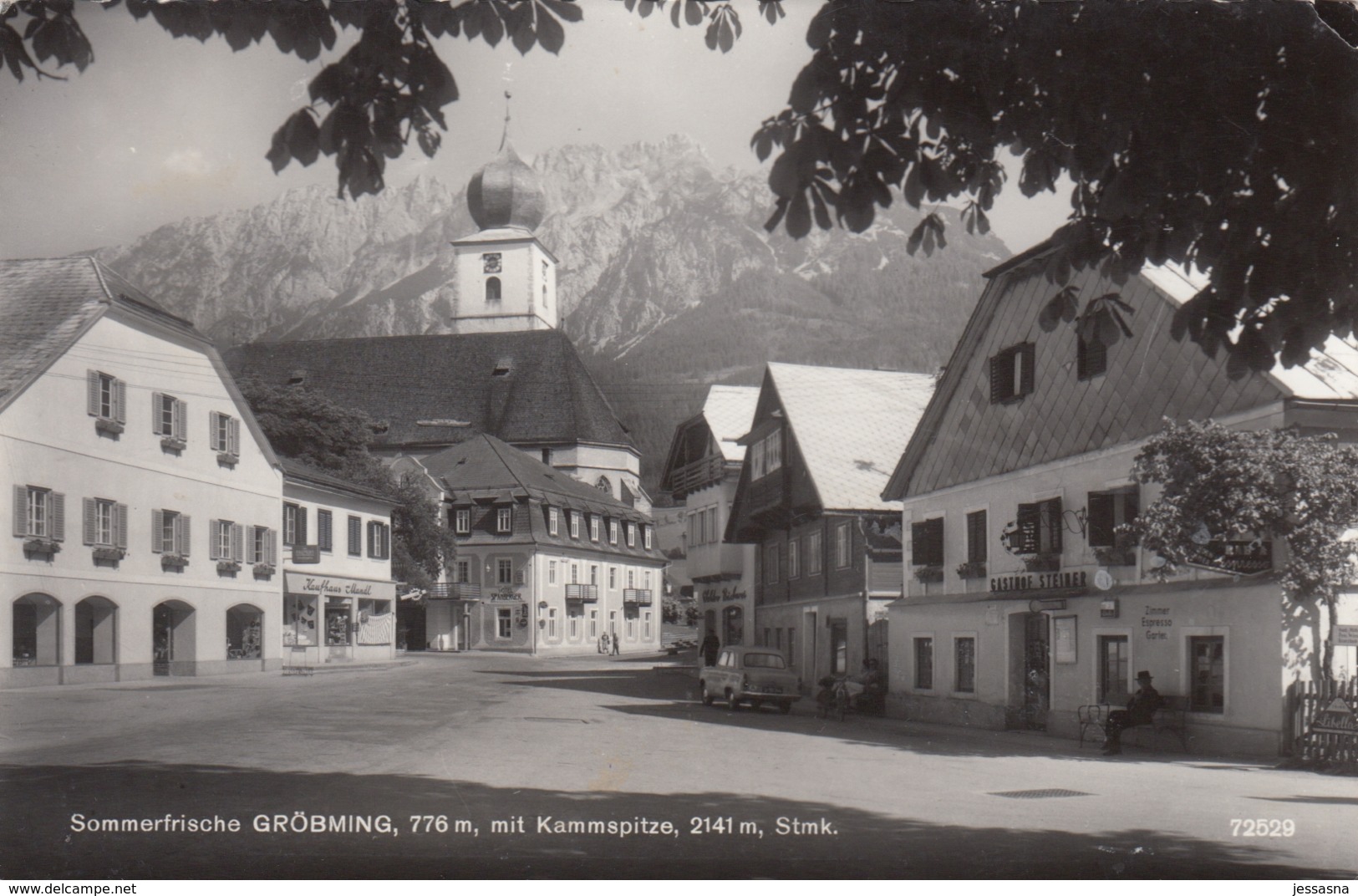 AK - GRÖBMING - Ortskern Mit Gasthof Steiner 1962 - Gröbming