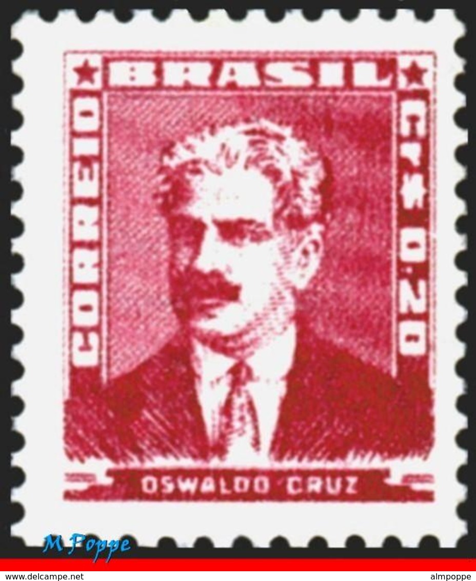 Ref. BR-789 BRAZIL 1954 FAMOUS PEOPLE, OSWALDO CRUZ, DOCTOR AND, SCIENTIST, MNH 1V Sc# 789 - Unused Stamps