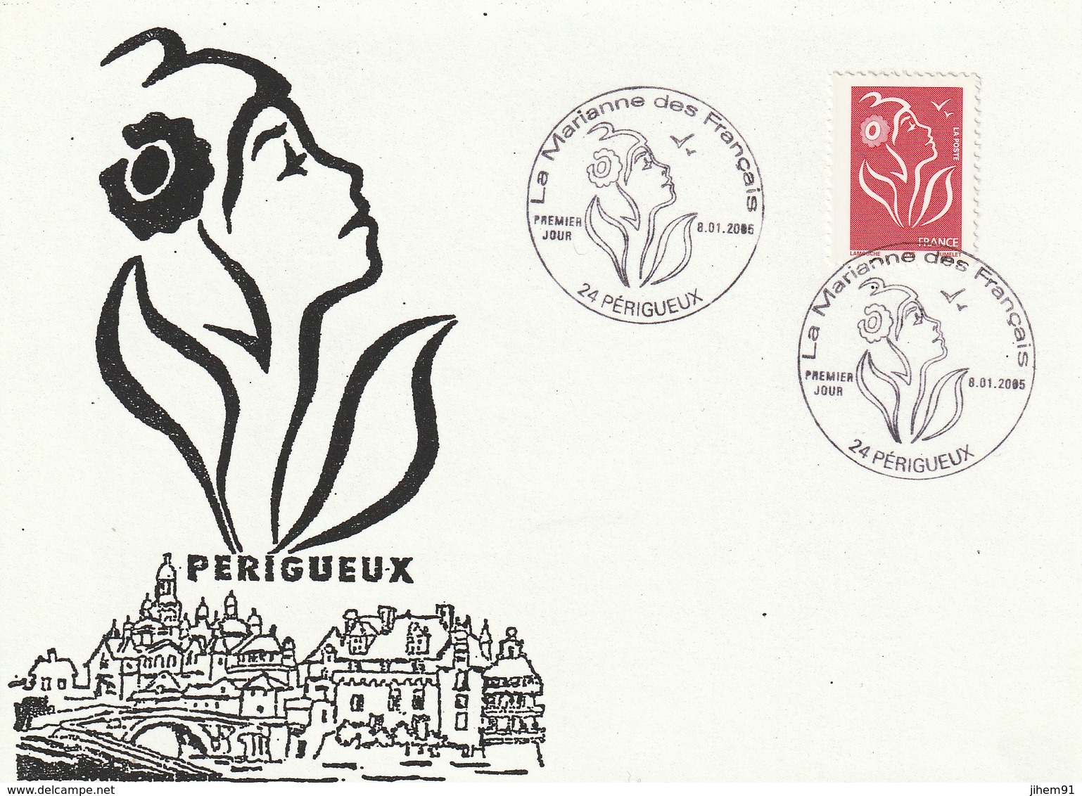 FDC "La Marianne Des Français", Du 06-01-2005 (Périgueux, 24 - Dordogne) - 1990-1999