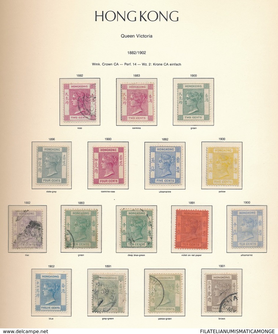 Hong Kong Reina Victoria 1882-1902 / 16 Val. Serie Completa Con Variedades / Ca - Ungebraucht