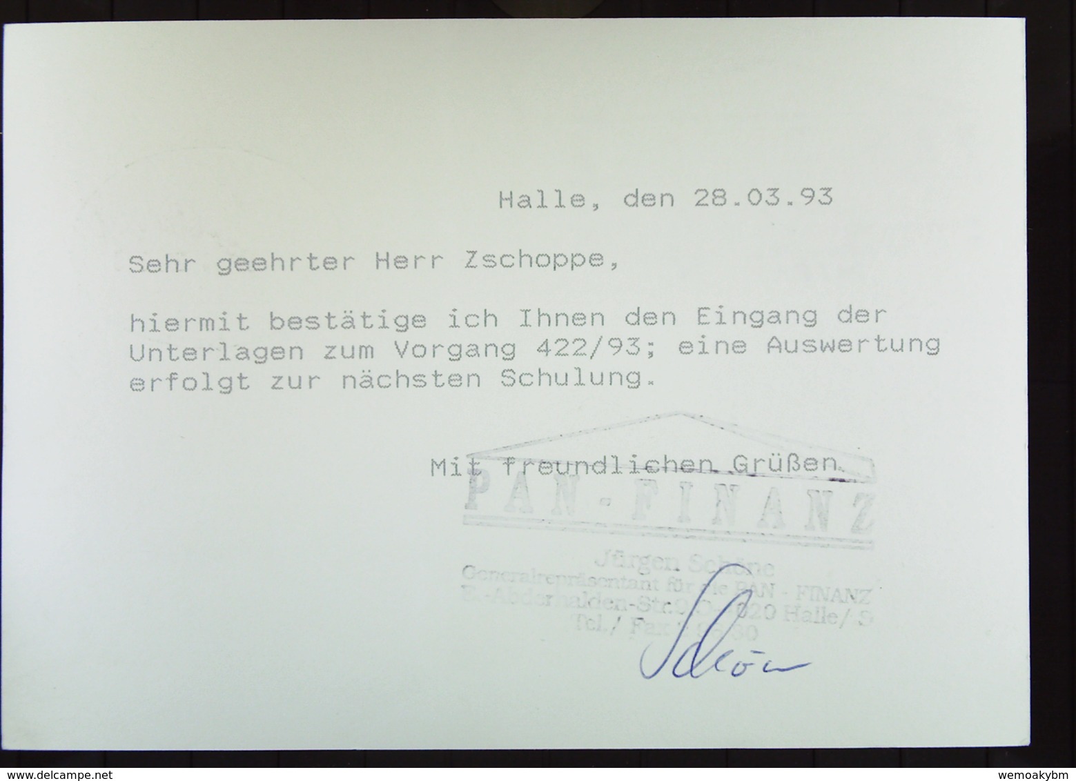 BRD: Bahnpost Halle/S - Leipzig  ZUG 39768 -c-  Bildpost-GA PSo  "Bad Steben Im Frankenwald" Vom 29.3.93 - Lettres & Documents