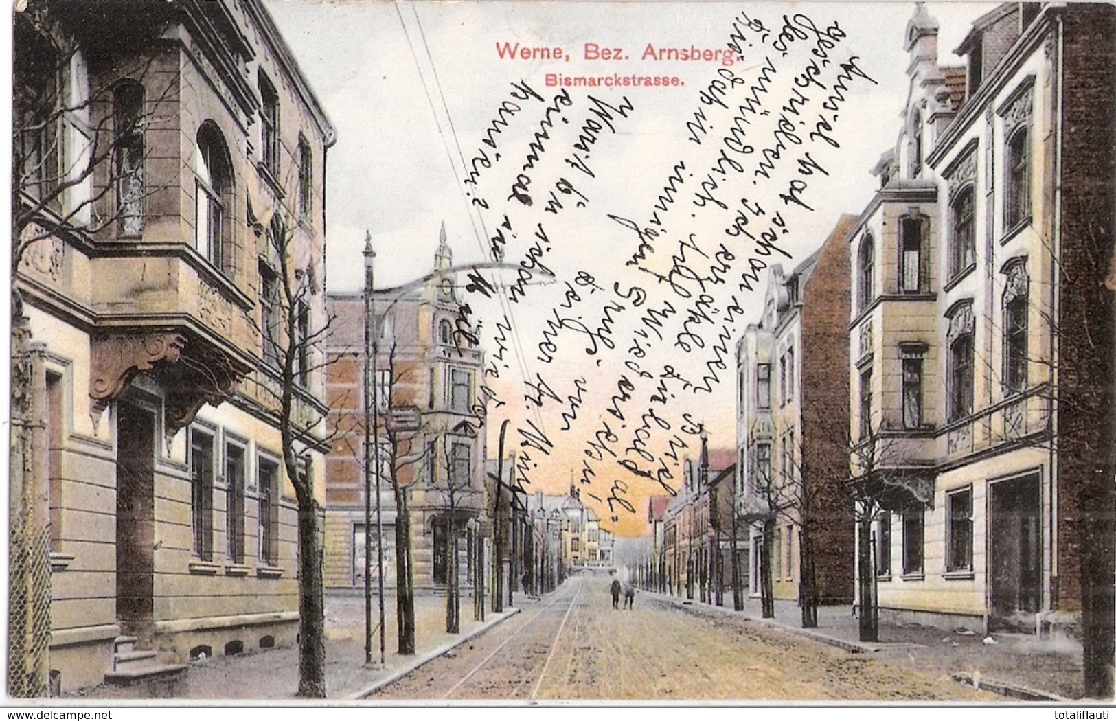 WERNE Bez Arnsberg Bismarckstrasse Color Belebt Geschäft 24.8.19008 Gelaufen - Werne