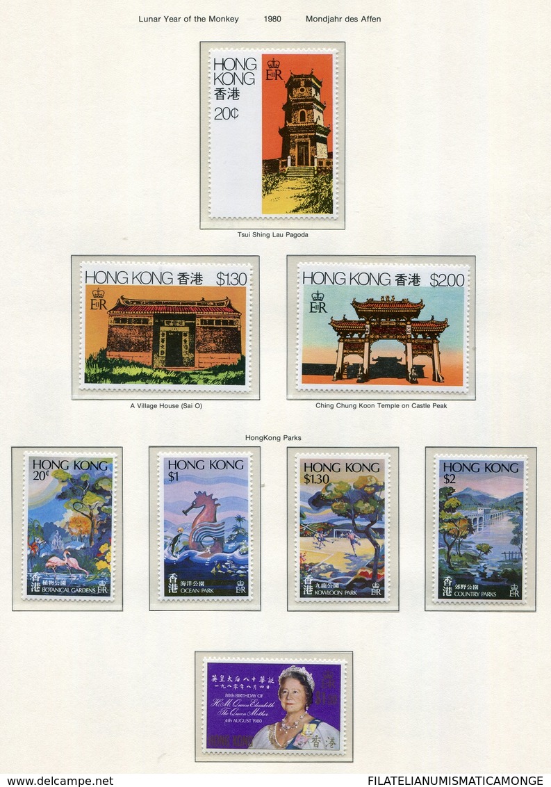 Hong Kong Año 1980 (8 Sellos) **/MNH 354/60 - Années Complètes