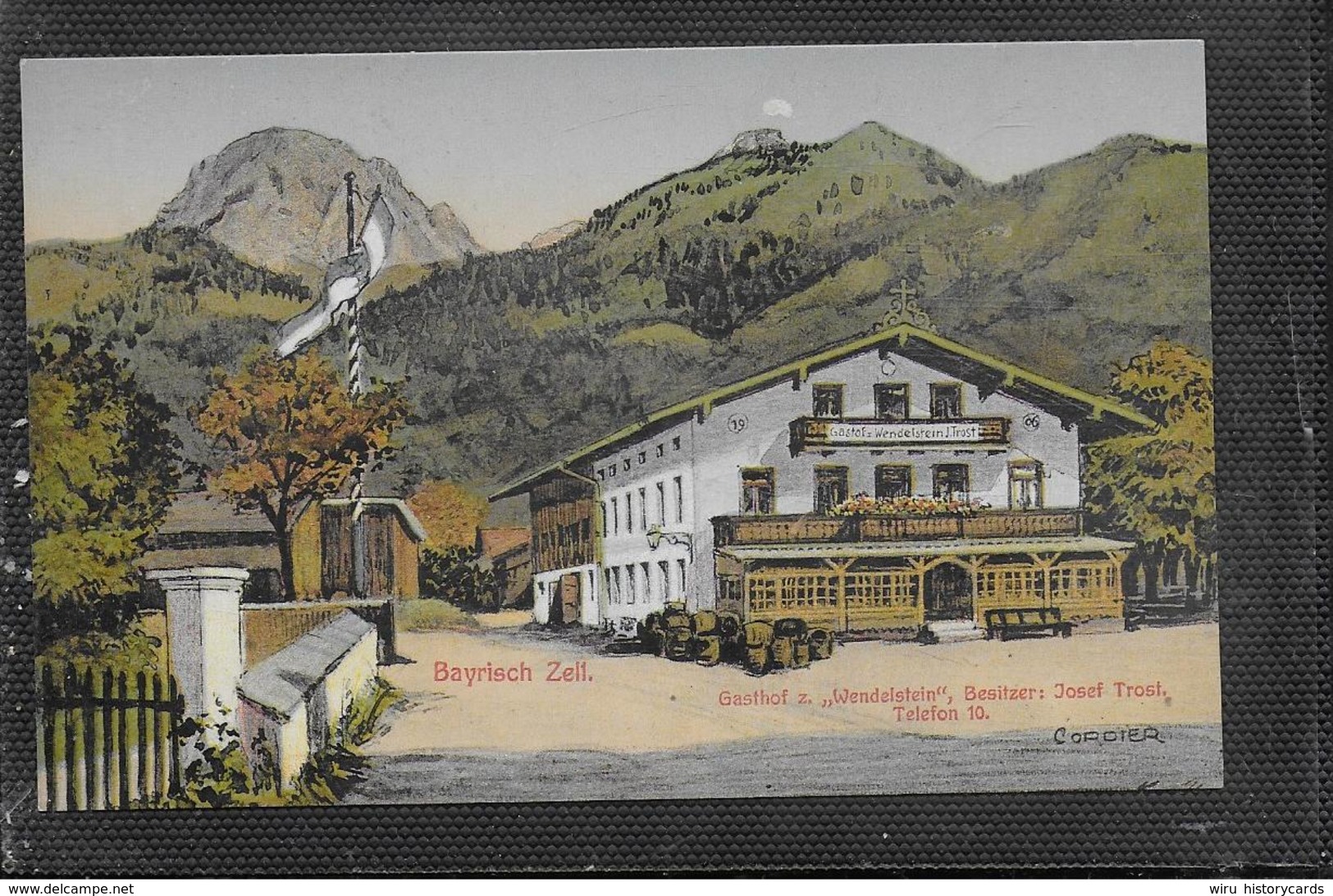 AK 0411  Bayrisch Zell - Gasthof Zum " Wendelstein " / Künstlerkarte Um 1910-20 - Miesbach