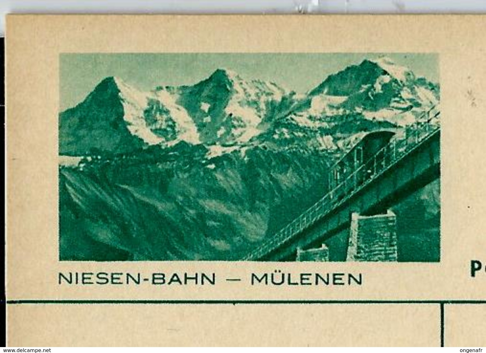 Carte Neuve Illustrée N° 137 - 039 A -- NIESEN-BAHN -- MÜLENEN - Enteros Postales