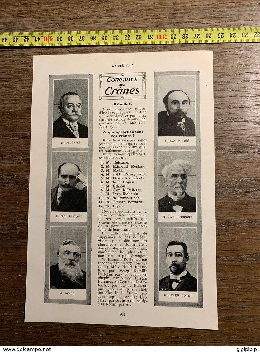 1913 JST CONCOURS DES CRANES THOMAS EDISON PORTO RICHE PELLETAN LEPINE - Collections